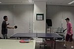 Action beim Tischtennis
