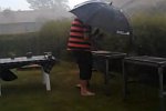 Grillen bei Unwetter