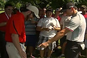 Golfball landet in Hosentasche von Zuschauer