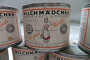 65 Jahre alte Milchdosen