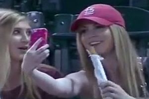 Selfies beim Baseball