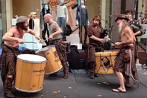 Schottische Straßenmusiker