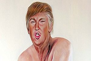 Nacktgemälde von Donald Trump