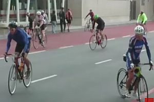 Stürmisches Radrennen in Südafrika