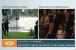 N24 zeigt Splitscreen zum G20-Gipfel