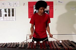 Super Mario auf einer Marimba