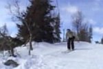 Bauchlandung nach Ski-Sprung