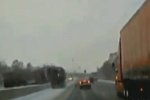 Truck-Crash auf einem Highway